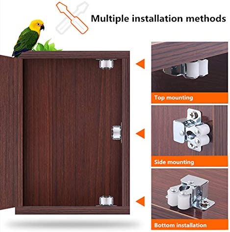 20 Pcs Cupboard Door Double Roller Catch, Kitchen Cabinet Door Latch Fasteners Door Stops Hardware Roller Catch Home Tool with Screws