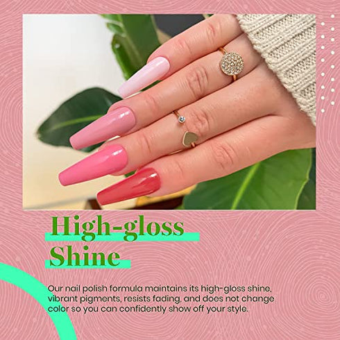 NAILGIL Gel Nail Polish Set- Pastel Gel Polish Kit Pink Yellow Orange Collection Autumn Winter Gel Polish Nail Art Valentine Gift