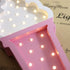 Ice cream Valentine Romance Atmosphere Light , Party Wedding Birthday Party Decoration Kids' Room Battery Operated LED Night Lights (White and Pink)