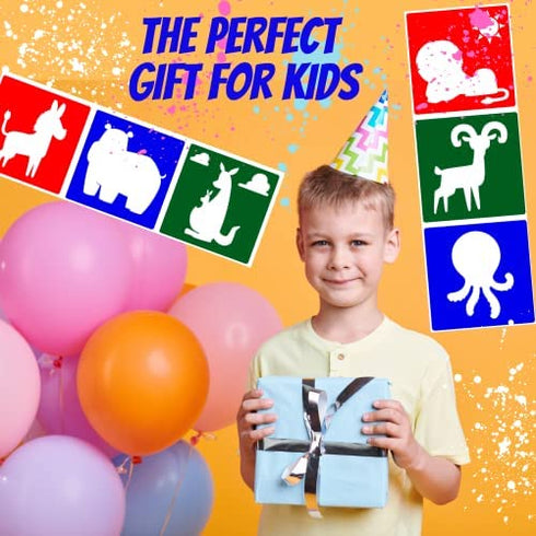 Stencils for Kids Animal Stencils for Kids Large Stencils for Kids Ages 4-8 Shape Stencils Kit Large Stencils for Painting Drawing Stencils Kids Stencils Art Stencils Plastic (14 Pack, 8"" by 8")