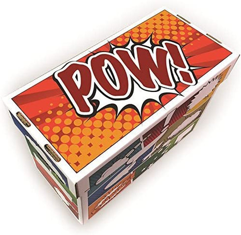 BCW Art POW! Short Comic Storage Box | Holds 150-175 Comics| Double-Walled Corrugated Cardboard | (1-Pack)