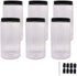 6 Pack 40 oz Plastic Jars With Lids, Extra Labels, 1 Pen, Clear PET Seal Jar for Food Storage,Wide Opening Storage jar For Dry Food, Peanut, Powder, Kitchen & Craft Storage by ZMYBCPACK