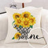Hexagram Rustic Sunflower Pillow Covers 18 x 18 Set of 4 Decorative Farmhouse Cow Truck Design Soft Linen Throw Pillow Cover Cushion Case for Sofa Bench Living Room Indoor Outdoor Home Decor