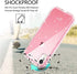 GUAGUA iPhone XR Case, Pink Glitter Bling Crystal Clear Shiny Cover for Girls Women Three Layer Hybrid Hard PC Soft TPU Bumper Shockproof Protective Phone Case for iPhone XR 6.1-inch 2018 Pink