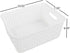 Saedy Plastic Pantry Storage Baskets Bin, 10.03" x 7.59" x 4.09", 6 Packs, White
