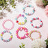 20 Pieces Girl Beaded Bracelets Cute Rainbow Bead Bracelets Colorful Bracelets Princess Bracelets Stretchy Bead Bracelets for Prince Birthday Present (Elegant Style)