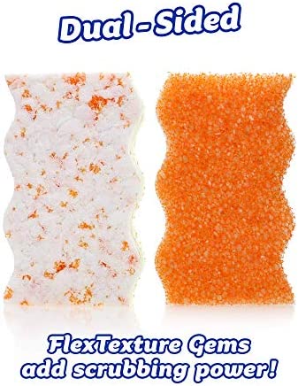 Scrub Daddy Eraser Sponge - 10x More Durable Than Traditional Erasers with Scrubbing Gems - Removes Dirt, Scuffs & Stains - Water Activated Sponge Eraser (2 Pack)