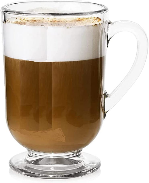 Irish Coffee Mug Clear glass, 4-piece Set (10 Ounces)