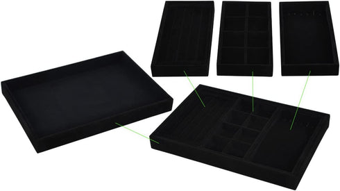 ORIGIA Drawer Organizer 4 in One Stackable Jewelry Accessary Tray Display Storage