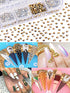 Warmfits 3600pcs Nail Art Rhinestone Crystal Gold Rhinestones Beads Nail Jewels Nail Design Round Flatback Gems Stones Studs 6 Sizes with Box for Nail Design Craft Art Shoes