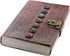 Leather Book of Shadows Journal, Supernatural Notebook with Chakra Gem Stones Healing Crystals and Latch, by AzureGreen (Brown Single Lock)