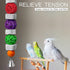 GATMAHE Bird Chewing Toy?Bird Beak and Nail Grinding Stone with Bell, Lava Rock (Pumice Stone) for African Greys Amazon Conure Budgies Parakeet Cockatiel, 2 Pack