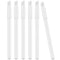 6 Pieces White Nail Pencils 2-In-1 Nail Whitening Pencils with Cuticle Pusher for French Manicure Supplies