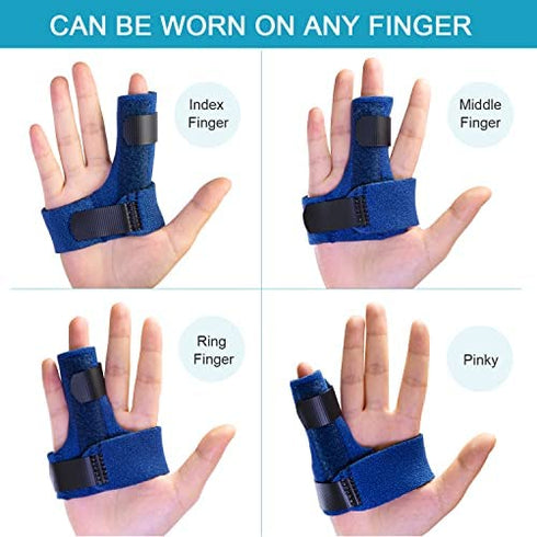 Sumifun Finger Brace, Trigger Finger Splint for Index Middle Ring Pinky Finger Arthritis Pain, Tendon Injury, Broken Mallet Finger Stabilizer Supports for Dislocated Knuckle Immobilizer Wrap for Right Hand