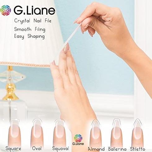 Crystal Nail File With Austria Crystals – G.Liane Professional Nail File In Case Manicure Pedicure Kit For Natural Nails Acrylic Nails Gels Nails Manicure Tools For Home And Salon (Red Bubble)