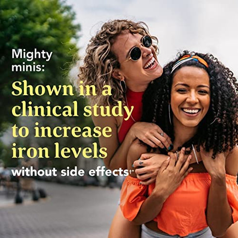 MegaFood Blood Builder Minis - Iron Supplement Shown to Increase Iron Levels Without Nausea or Constipation - Energy Support with Iron, Vitamin B12, and Folic Acid - Vegan - 60 Tabs (30 Servings)