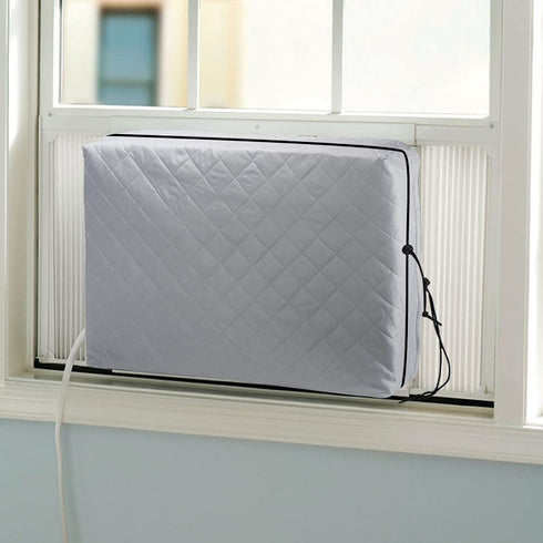 Indoor Air Conditioner Cover, AC Unit Window Cover for Inside Double Insulation with Elastic Drawstring 21 x 15 x 3.5 inches (L x H x D)