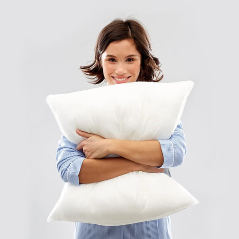Lyweem 20 x 20 Pillow Inserts Decorative Throw Pillow Insert for Sofa Couch Bed Premium Hypoallergenic Stuffer Cushion Down Alternative Fluffy Square Pillows Set of 2
