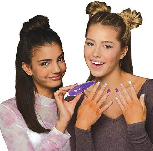 Blinger Ultimate Nail Wand Collection, Purple - Glam Your Nails with Sticker Sheets, 1 Step Process, No Drying, No Waiting – Nail Art for School, Parties, Special Occasions, Everyday Use – Exclusive