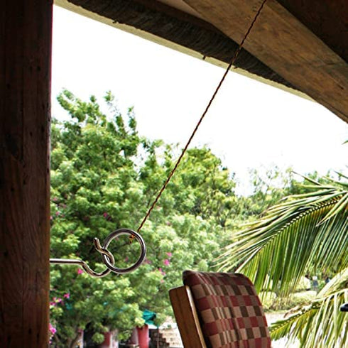 JAC&MOK Hook and Ring Toss Games Outdoor Indoor Games-Hardware and Nylon String Ring Toss Toys