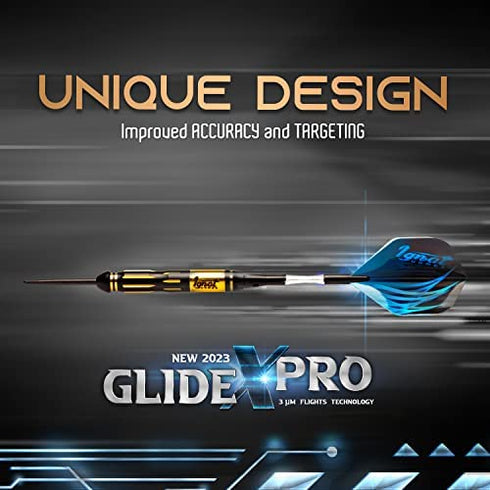 IgnatGames Darts Metal Tip Set - Professional Darts with Stylish Case and Darts Guide, Steel Tip Darts Set with Aluminum Shafts + Rubber O'Rings + Extra Flights + Dart Sharpener and Wrench