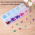 Lot 150pcs Glass Crackle Beads - LONGWIN 10 Color 8mm Crystal Handcrafted Round Beads with Plastic Container Jewelry Making Supply