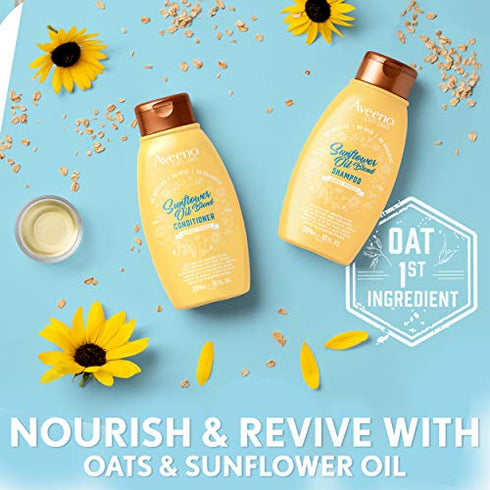 Aveeno Sunflower Oil Blend Conditioner, for Dry Damaged Hair, Dye, Paraben & Sulfate Surfactants Free, 12oz