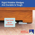 WOBBLE WEDGES Rigid Plastic Shims, 30 Pack - Made in USA - Multi-Purpose Shim Wedges for Home Improvement & Work - Plastic Wedge Furniture Levelers, Table & Toilet Shims, Leveling Feet - Translucent