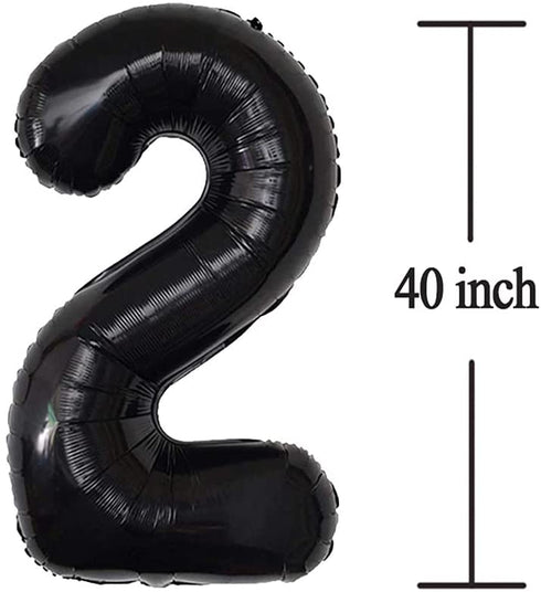 25 Number Balloons Black Big Giant Jumbo Number 25 Foil Mylar Balloons for 25th Birthday Party Supplies 25 Anniversary Events Decorations