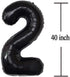 25 Number Balloons Black Big Giant Jumbo Number 25 Foil Mylar Balloons for 25th Birthday Party Supplies 25 Anniversary Events Decorations