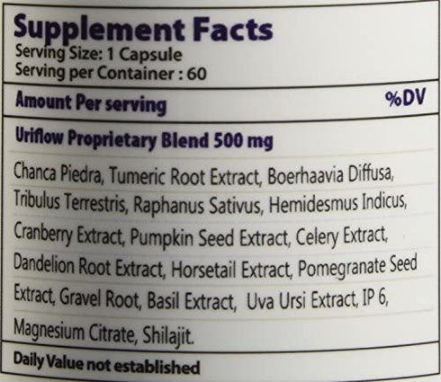 (1) Uriflow Natural Treatment for Kidney Stones - 60 Capsule