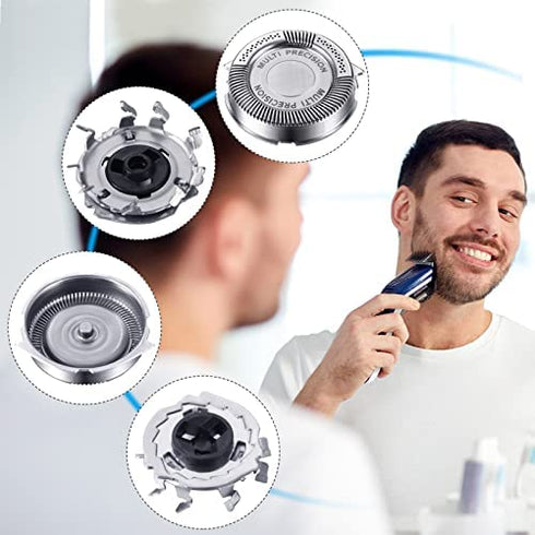 6 Pieces SH50/52 Shaver Replacement Heads Compatible with Norelco Series 5000 (S5xxx), AquaTouch (S5xxx), AquaTouch (AT8xx, AT7xx) and PowerTouch (PT8xx, PT7xx), 9 Blades
