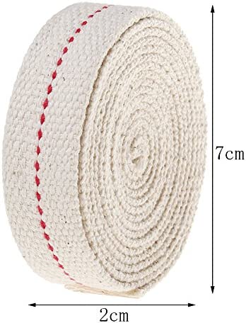 13 Feet/ 2 Rolls Cotton Oil Lamp Wick, 3/4 Inch Replacement Oil Lanterns Wick for Oil Lamps and Oil Burners