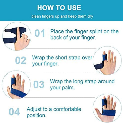 Sumifun Finger Brace, Trigger Finger Splint for Index Middle Ring Pinky Finger Arthritis Pain, Tendon Injury, Broken Mallet Finger Stabilizer Supports for Dislocated Knuckle Immobilizer Wrap for Right Hand