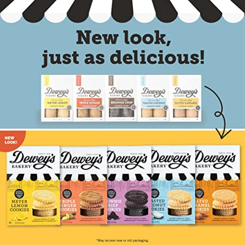 Dewey's Bakery Brownie Crips Cookie Thins | Baked in Small Batches | Real, Simple Ingredients | Time-Honored Southern Bakery Recipe | 9 oz