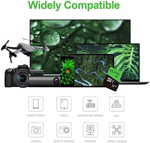 KEXIN 3 Pack 32GB Micro SD Card Memory Card MicroSDHC UHS-I Memory Cards Class 10 High Speed Card, C10, U1, 32 GB 3 Pack