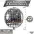 Big, Silver Disco Ball Balloons - 22 Inch, Pack of 6 | 4D Sphere Round Metallic Disco Balloons for Disco Party Decorations | Disco Ball Decorations for Bachelorette Party Decorations, 70s Theme Party