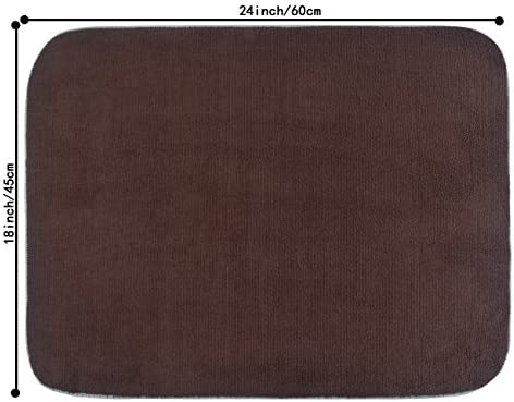 SINLAND Microfiber Dish Drying Mat Super Absorbent Dish Drying Rack Pads Kitchen Counter Mat 18Inch X 24Inch Brown