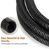 ZhiYo 20FT 3/8” Wire Loom Split Tubing Auto Wire Conduit Flexible Cover | High Temperature Heat Resistant -40F to 257F | Plastic Cover for Electrical Wires & Cables, Black