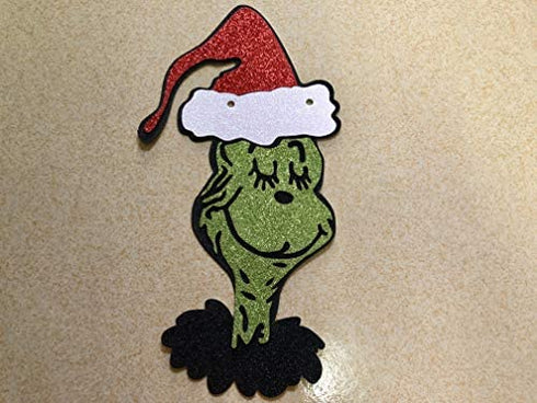 Drink Up Grinches Banner Red and Green Glitter- Christmas Party Supplies, Grinch Christmas Decorations, The Grinch Christmas Decorations, Christmas July Party Decorations,Grinch Backdrop, Grinch Decorations for Home Office Mantel