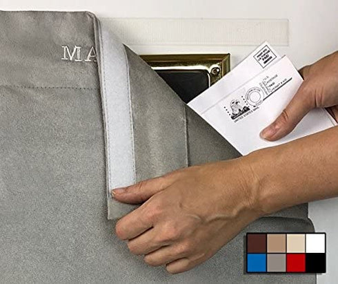 SNAIL SAKK: Mail Catcher for Mail Slots - Gray. No More Mail on The Floor! Reduces drafts, Protects Privacy, and More. No Tools or Screws Needed. for Home, Office, and Garage Doors. (Basket, Bag)