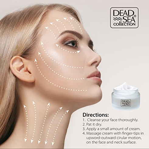 Dead Sea Collection Anti-Wrinkle Night Cream for Face with Collagen - Anti Aging - Skin Care with Sea Minerals - Nourishing, Moisturizer, Hydrating and Smoothing Face Cream (1.69 fl.oz)