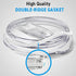 Pack of 4-20/10 oz White Replacement Rubber Lid Ring, 3.3 Inch Diameter - Gasket Seals, Lid for Insulated Stainless Steel Tumblers, Cups Vacuum Effect, fit on Renowned Brands - White