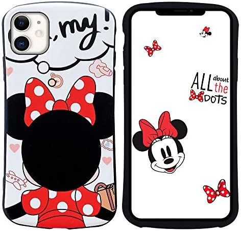 XGrand Disney Collection Cute Cartoon Case for iPhone 11 6.1", Style Pattern Small Waist Design Holder Stand Shockproof Protective Cover for Kids Teens Girls (iPhone 11) - Minnie Mouse