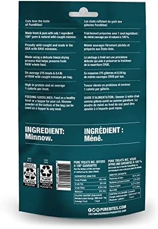 PureBites Minnow Freeze Dried Cat Treats, 1.09Oz | 31G - Value Size