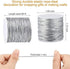 2 Rolls Metallic Elastic Cords Stretch Cord Ribbon Metallic Tinsel Cord Rope for Craft Making Gift Wrapping, 1 mm 55 Yards (Silver)