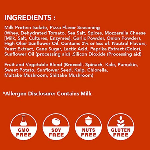 Better Than Good Savory Keto, Gluten-Free Chicago Style Pizza Protein Puffs (4-Pack) - Paleo, Low Sugar, Low Calorie, Diabetic Friendly Snacks | 16g Protein & 2 Servings of Fruits & Veggies