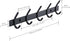 KES Wall Coat Hook Rack with 5 Robe Hooks Heavy Duty Towel Hanger Stainless Steel Matte Black, AH203H5-BK
