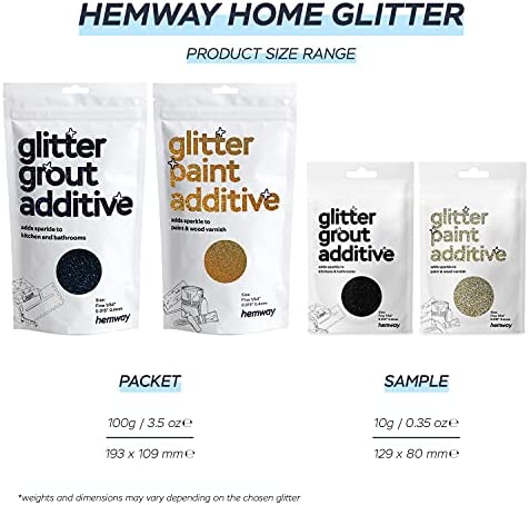 Hemway Glitter Paint Additive Sample - Mother of Pearl - Mix with Emulsion Water Based Paints Wall Ceiling Glitter Paint - 10g / 0.35oz