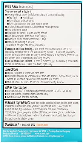 Ecotrin 81 mg Low Strength Tablets 365 Count (Pack of 1)